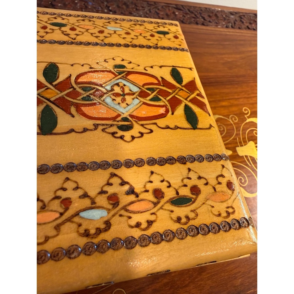 Vintage Russian 3 Tier Carved Cigarette Box - Picture 5 of 17